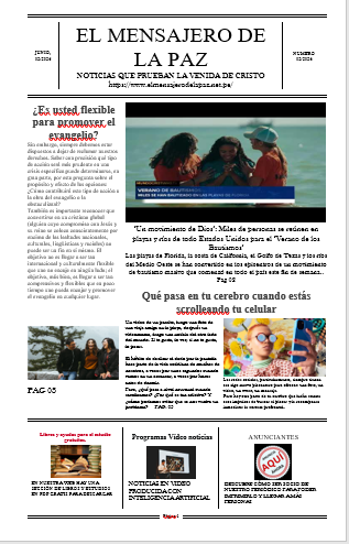 CAPA 02 E MENSAJERO DE A PAZ 2024 CAPA 02 E MENSAJERO DE A PAZ 2024