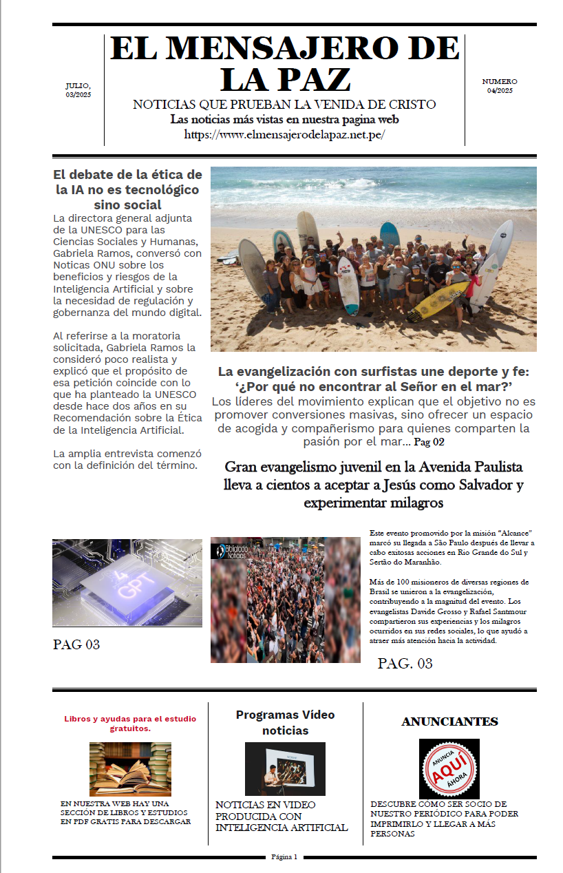 CAPA 04 EL MENSAJERO DE LA PAZ 2025 CAPA 04 EL MENSAJERO DE LA PAZ 2025