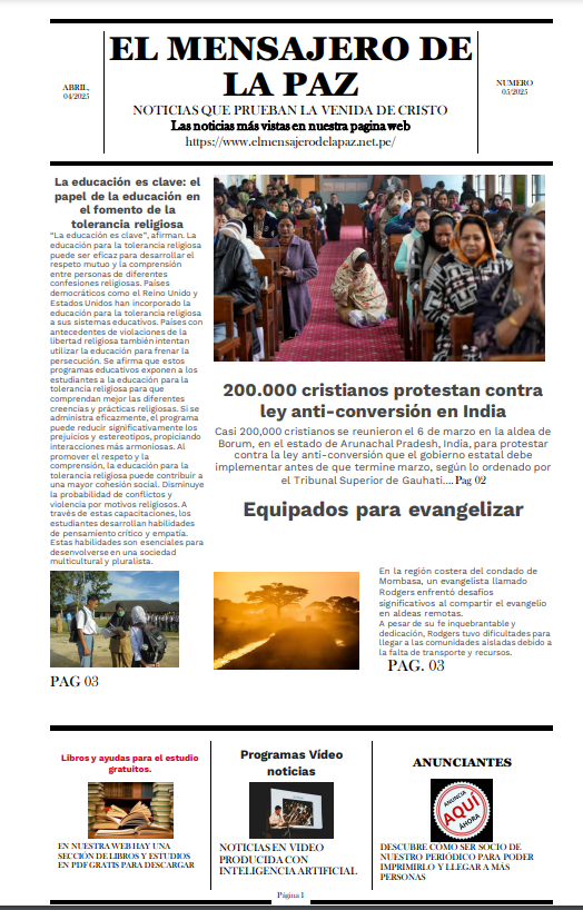 CAPA 05 EL MENSAJERO DE LA PAZ 2025 CAPA 05 EL MENSAJERO DE LA PAZ 2025